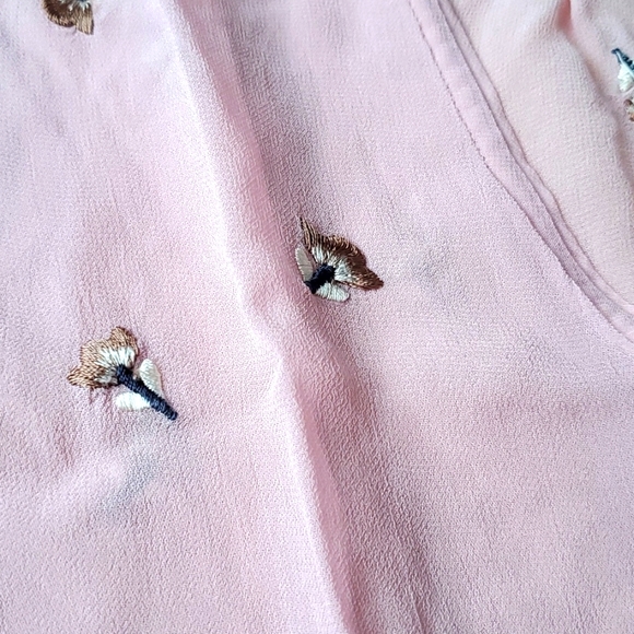 Aritzia Wilfred Peplum Embroidered Blouse Sz XS - Picture 3 of 5